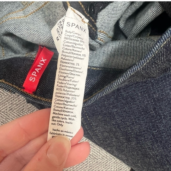 Spanx Jeans Size M Blue Denim - Picture 4 of 5